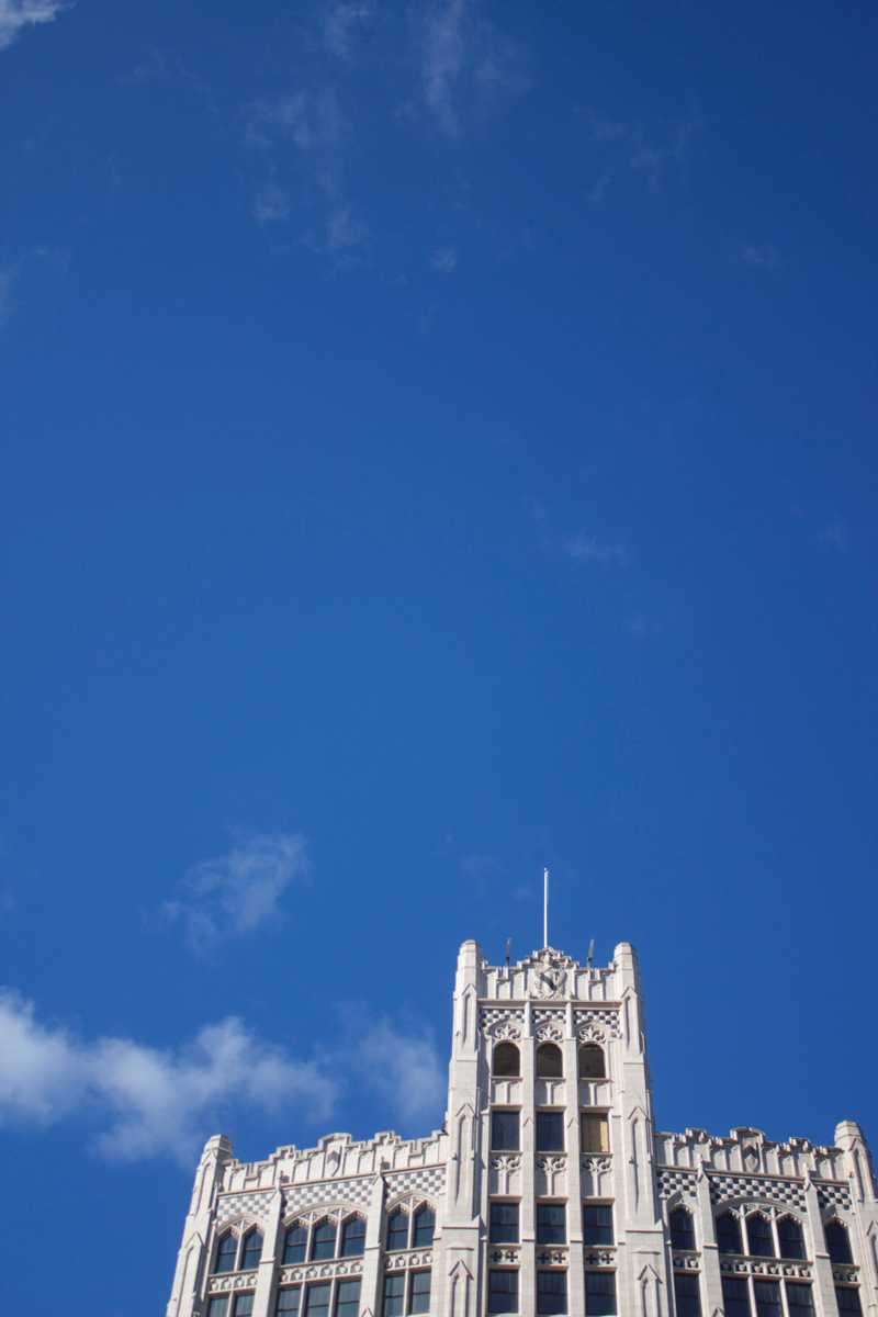 blue sky and building